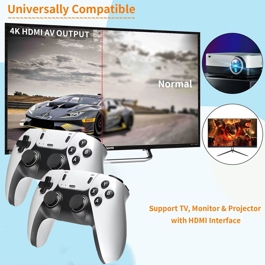 UTBOX X2 Pro retro game library interface on TV